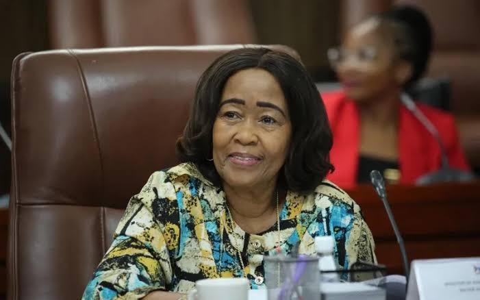Agriculture Minister Inge Zaamwani during her visit to the Zambezi Region to assess foot-and-mouth disease control measures, as livestock movement restrictions raise concerns over farmers’ income ahead of the peak marketing season.